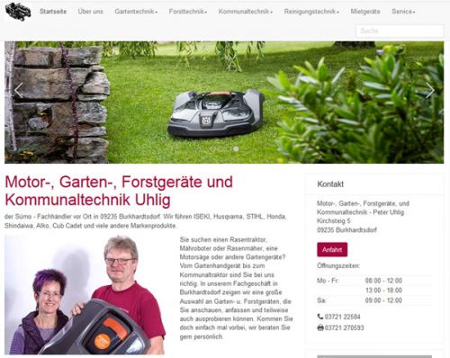 Uhlig Gartentechnik Webseite
